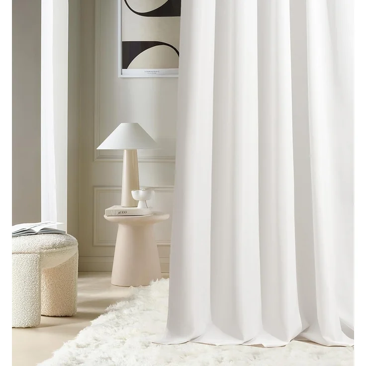 ROOM99 Vorhang mit Kräuselband Aura 180x250 cm Breite x Höhe Schiebegardinen Modern Curtain Wohnzimmer Schlafzimmer Ecru, 1 Stück – Bild 1