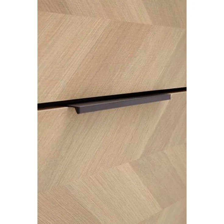 Schildmeyer Schuhschrank Schuhkipper Piazza 160869, Eiche hell Dekor/Fischgräten Dekor, 59,8 x 19,5 x 124,5 cm, platzsparend durch geringe Tiefe – Bild 4