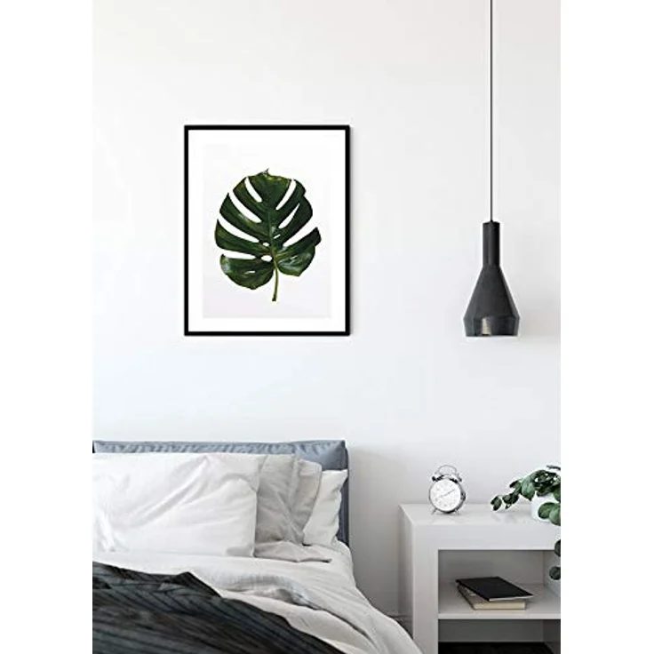 Komar Monstera Leaf Wandbild, Premium-Poster 40 x 50 cm, fotorealistische Druckqualität, seidenmatte Oberfläche, FSC-zertifiziert, ohne Rahmen – Bild 3