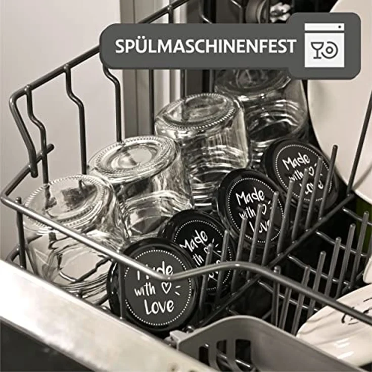 Praknu Einmachglas 25 Marmeladengläser Klein 125ml - Mit Etiketten & Stift - Luftdicht, Glas, (Set, 25-tlg), mit Deckel und Etiketten - Luftdichte Einmachgläser zum verschenken – Bild 5