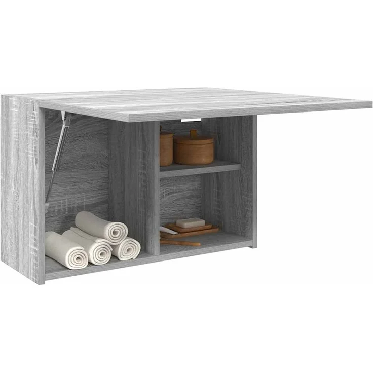 vidaXL Bad-Wandschrank Grau Sonoma 60x25x40 cm Holzwerkstoff 860072 – Bild 1