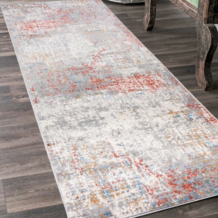 Mazovia Läufer Läufer FlurLäufer Modern für Vorzimmer Schlafzimmer - Abstrakt Muster, 60 x 100 cm, Kurzflor, Meterware – Bild 3