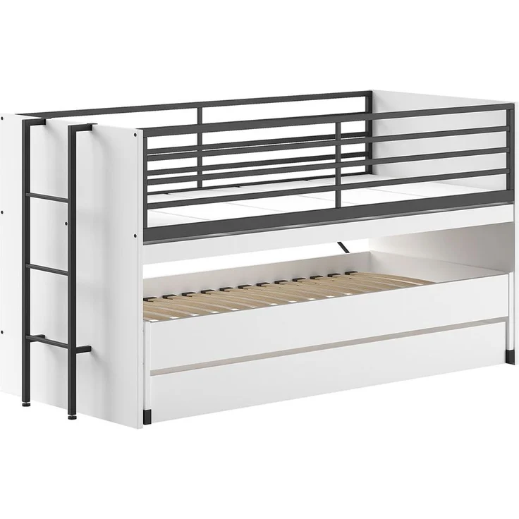 Hochbett Kary 219x98x117 Kinderbett Holzwerkstoff Weiß – Bild 3