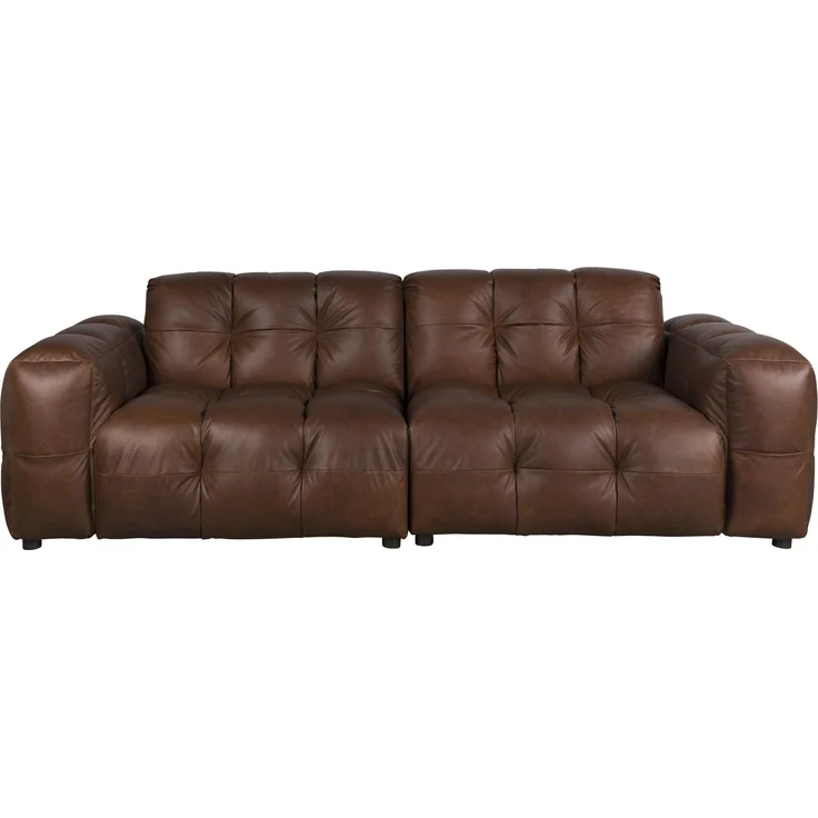 HACKMAN 3-Sitzer Sofa Echtleder dunkelbraun von DUTCHBONE – Bild 2