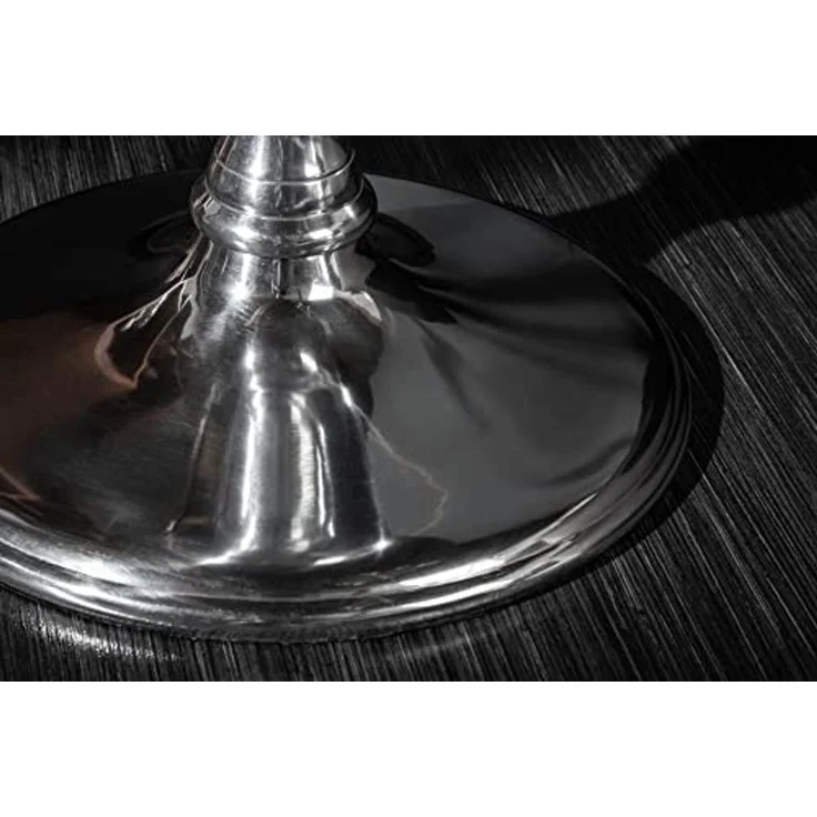 riess-ambiente Beistelltisch EXTRAVAGANCIA 60cm natur / silber (Einzelartikel, 1-St), Wohnzimmer · Mango-Massivholz · rund · Säulenfuß aus Metall · Design – Bild 7