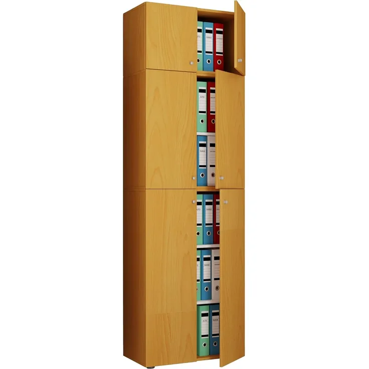 VCM Büroschrank Lona 917790 Buche H. 223 x B. 70 x T. 39 cm
