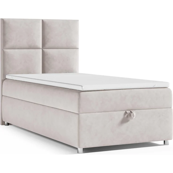 Best for Home Boxspringbett K2 SINGLE mit Bettkasten (Creme 100x200) – Bild 1