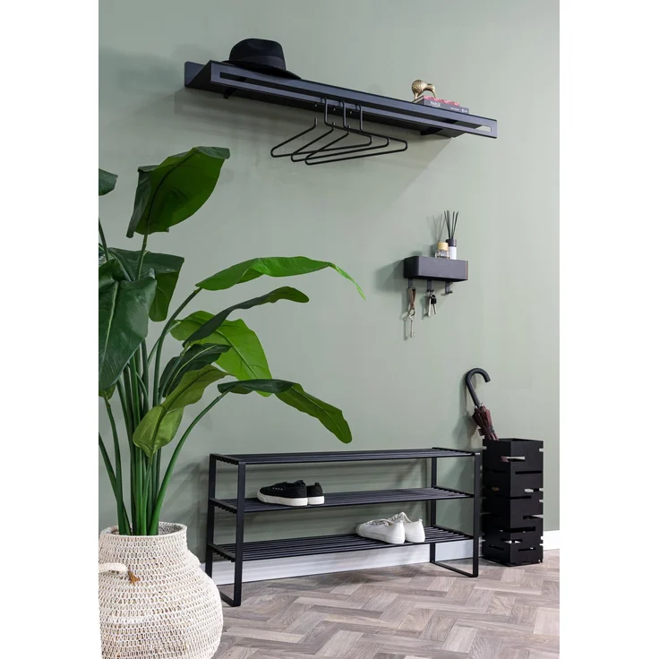Spinder Design SWAY 120 Garderobenständer, Stahl, Bohemian Stil, Schwarz 120x30,3x18,1 cm – Bild 5