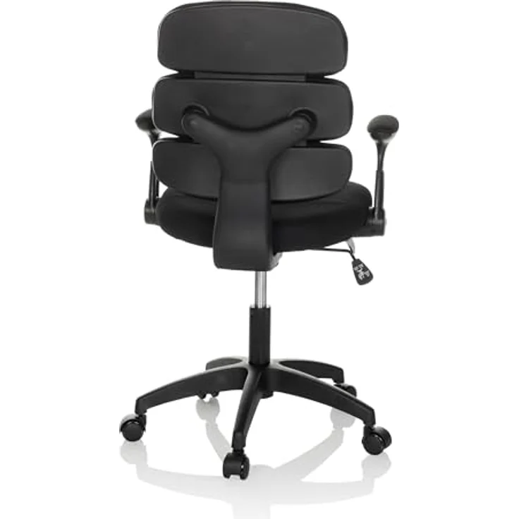 hjh OFFICE Kinderdrehstuhl Kid ERGOLINO B Drehstuhl mit ergonomischer Rückenlehne, Schwarz, 736432 – Bild 10