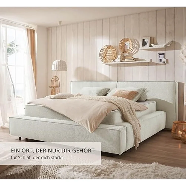 Calais Polsterbett 180x200 – Zeitloses Design mit Premium-9-Zonen-Matratze, Duo-Wendefunktion & hohem Schlafkomfort – Bild 4