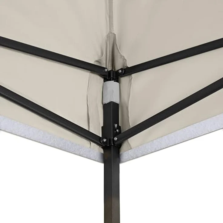 All Seasons Gazebos 3x3 m vollständig wasserdichtes Faltpavillon - Cremefarbig – Bild 8