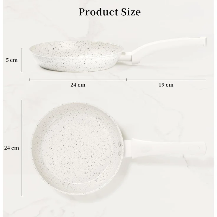 Antihaft Keramik Bratpfanne 24cm Induktion Pfanne Aluminium – Bild 2