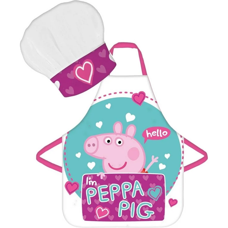 Peppa Pig Kochschürze Peppa Pig Kinder Kochschürzen-Set „I’m Peppa Pig“, Schürze + Kochmütz – Bild 2