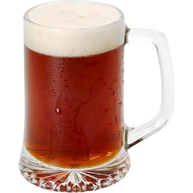 MamboCat Bierglas 4x Artisan Bierkrug 250ml mit Sternboden & Henkel Bierhumpen 0,25L, Glas – Bild 3