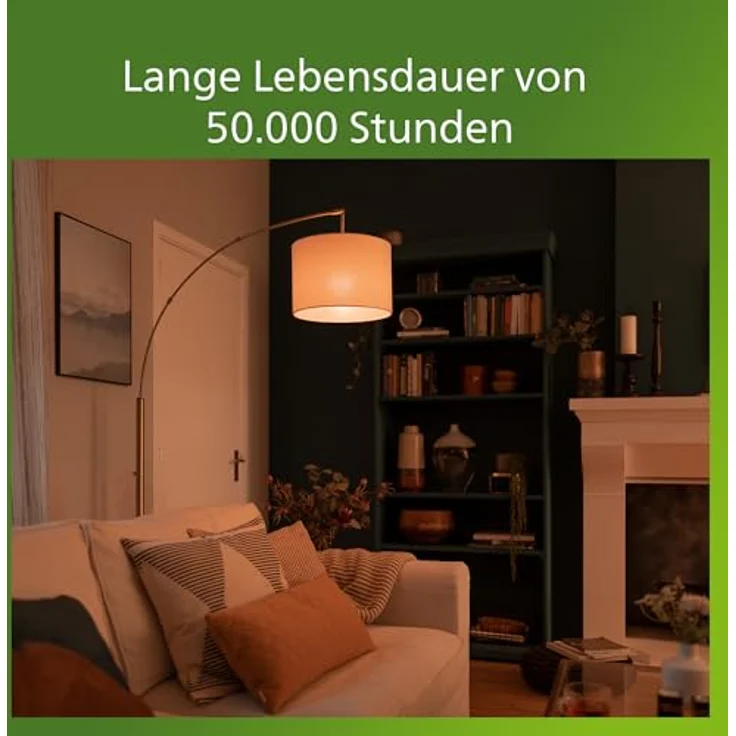 Philips Ultra Efficient LED Glühbirne, Energieeffizienzklasse A, mit E27 Sockel, 40 W, klar, warmweiß 2700 K, 6er Pack, Weiß – Bild 7