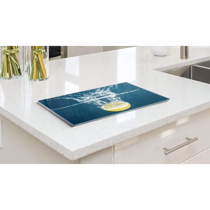 ALLboards Schneidebrett Glas Herdabdeckplatte Schneidebrett 52×60 cm Arbeitsplatte – Bild 3