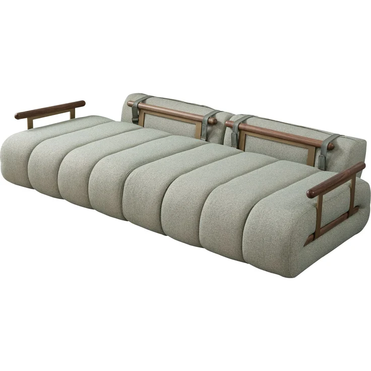 Sitzgruppe/Sofa Set - Wohnzimmergarnitur "Luccani" 3 Sitzer + Ecksofa + Mittelkonsole +1 Sitzer-White/Mintgrün – Bild 18