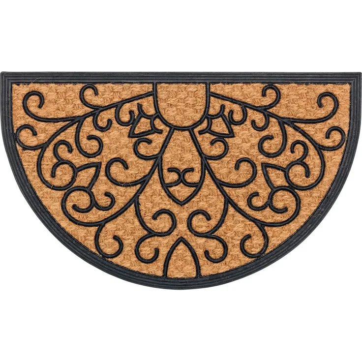 ASTRA Fußmatte Coco Deluxe Light, halbrund, Höhe: 8 mm, Türmatte, Kokos, rutschfest, schmutzabweisend, In und Outdoor