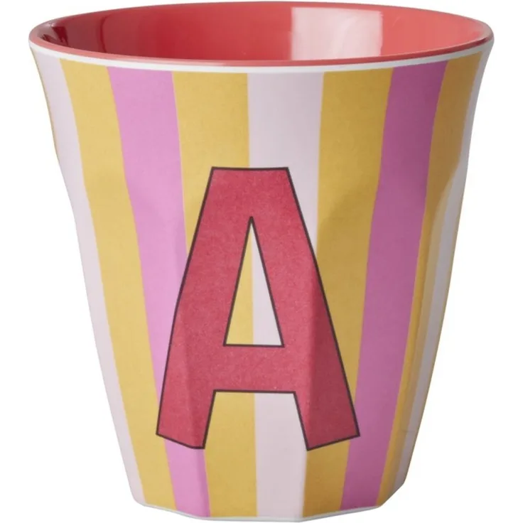 rice Becher Rice Melamin Becher Medium Buchstaben Mädchen, 1-tlg, Melamin