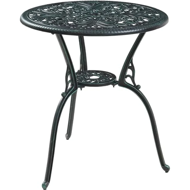 Bistro-Set Lupsam 3-tlg. Aluminiumguss Dunkelgrau mit grüner Patina [casa. pro] – Bild 6