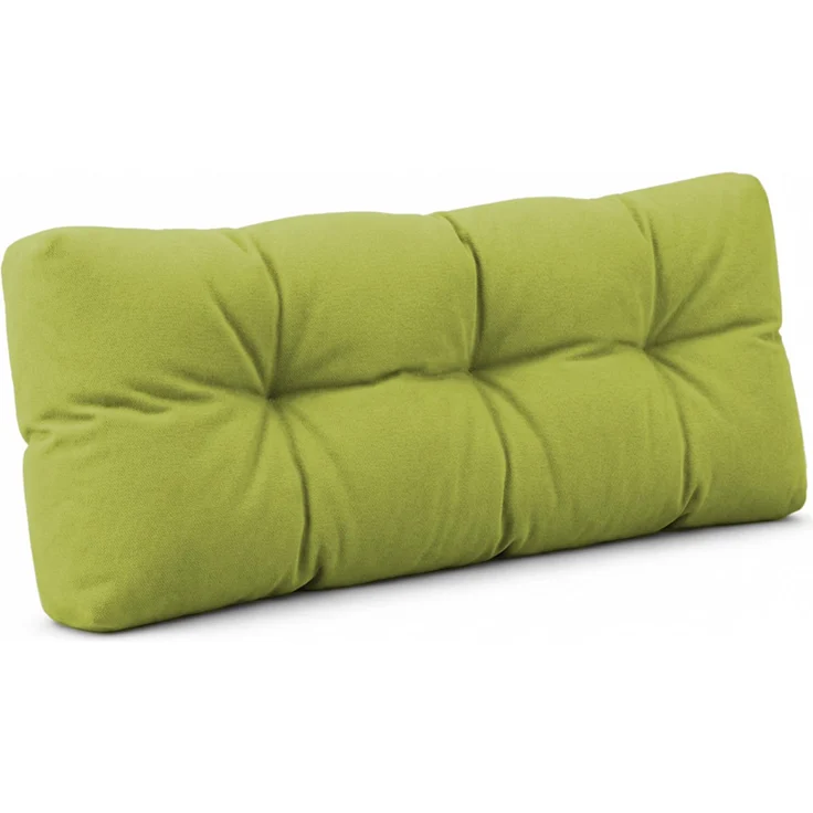 POKAR Palettenkissen Palletenauflagen Palettenpolster Palettensofa Palettenmöbel Schaumflocken Kissen für Europaletten Sitzkissen 120x40, Limette
