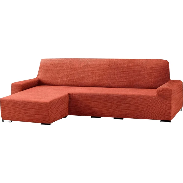 ECOMMERC3 Chaiselongue-Sofabezug, kurzes Eckteil Links, elastisch, Jacquard, ChaiseLongue, Farbe Kessel, universelle Passform, mit Schaumstoffen und rutschfesten Gummibändern