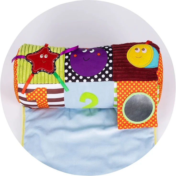 Chipolino Babykissen, Spielmatte, Spielkissen, Spiegel, Greifling, Motorikspielzeug bunt – Bild 3