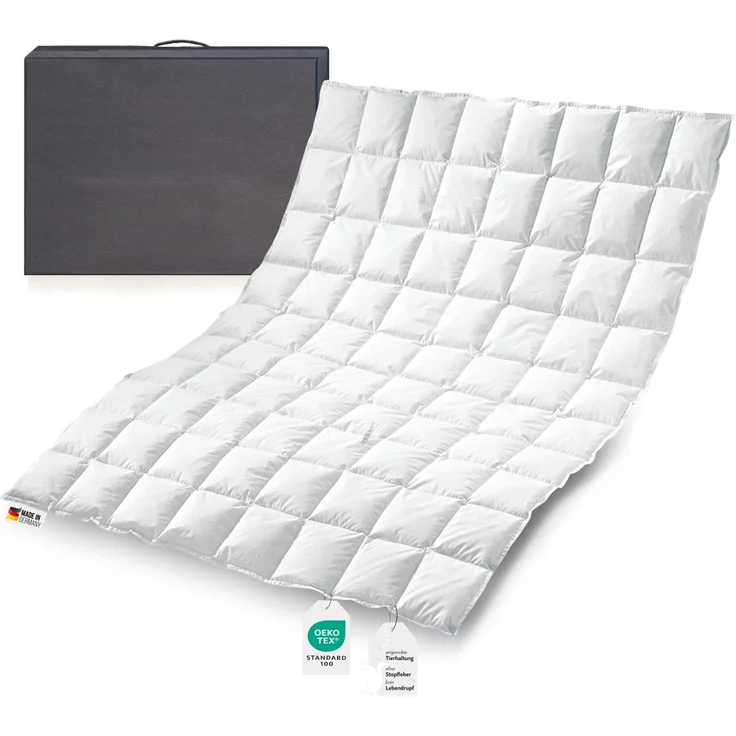Sommer Daunendecke 100% canadische Daunen Sommerdecke 135x200 250g – Bild 1