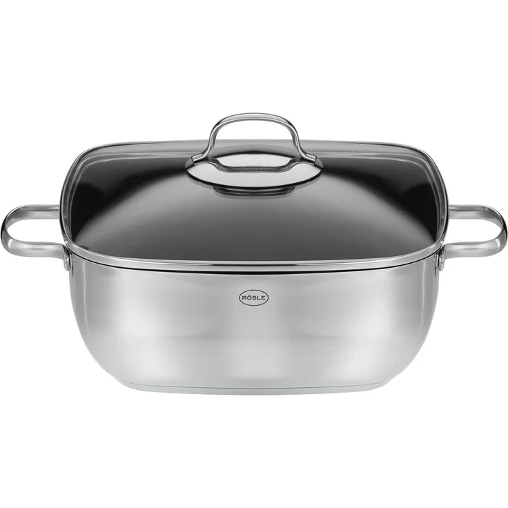 RÖSLE Schmorkasserolle Schmortopf eckig hoch STYLE 28 cm Antihaft