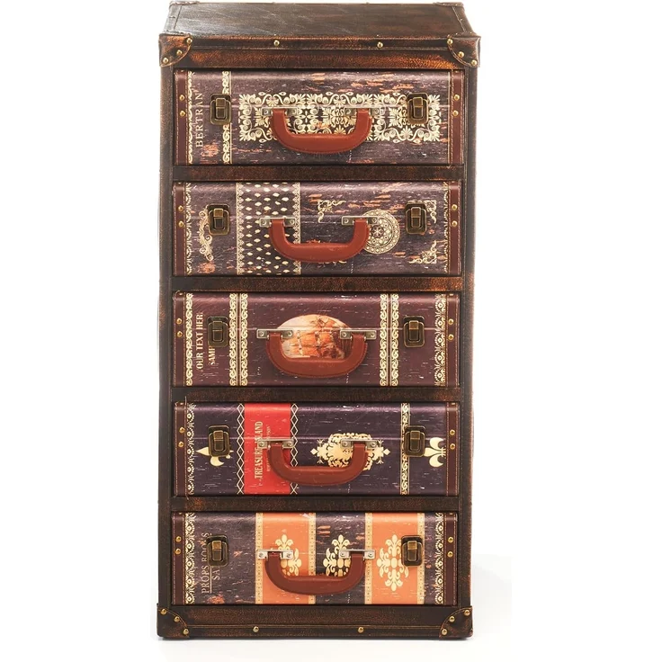 Kobolo Regal Kommode TAFARI aus MDF mit bedrucktem Kunstleder – Bild 7