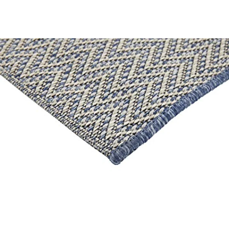 andiamo In- & Outdoor Teppich wetterfest und wasserdurchlässig Flachgewebe Kurzfloor 120x170 cm Beige-Anthrazit – Bild 6