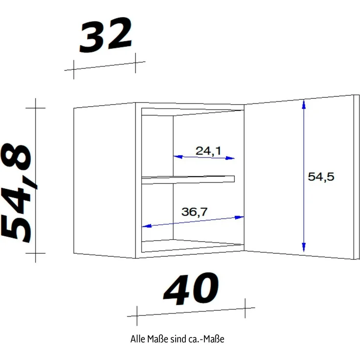 Flex-Well Hängeschrank Morena (B x H x T) 40 x 54,8 x 32 cm – Bild 3