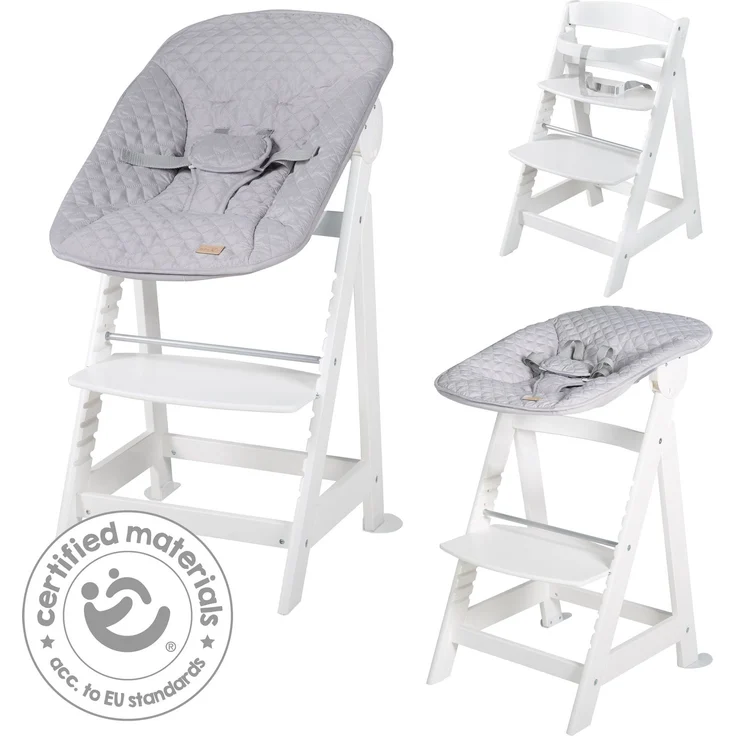 roba Treppenhochstuhl 'Born Up' - Set 2 in 1 - 'roba Style' grau - mit Liegefunktion - ab Geburt – Bild 16