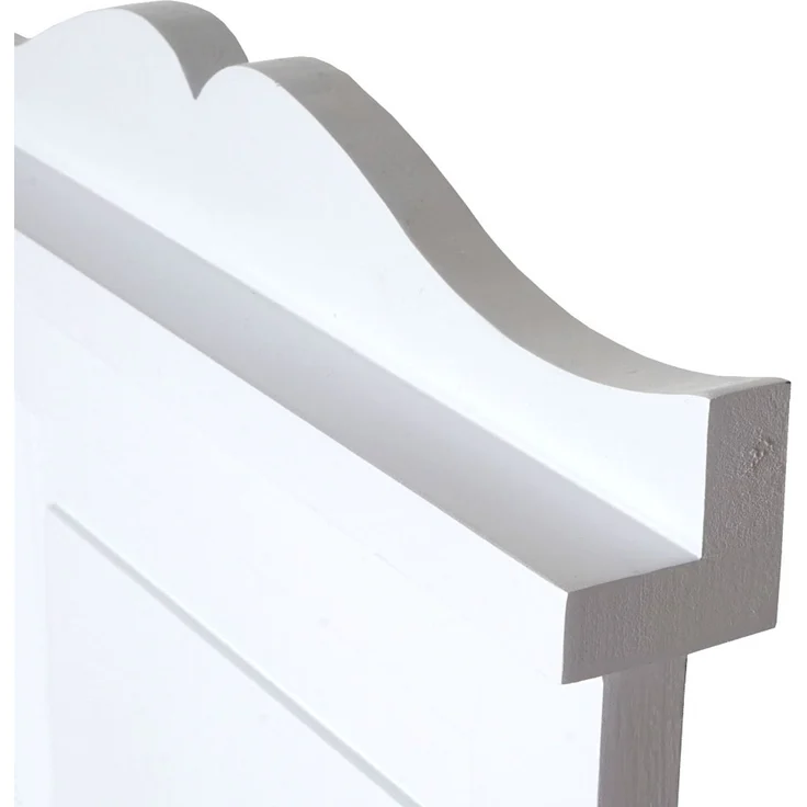 2er-Set Garderobe T33, Wandgarderobe Garderobenpaneel, Wandhaken Holz 109x28x4cm ~ weiß lackiert – Bild 6