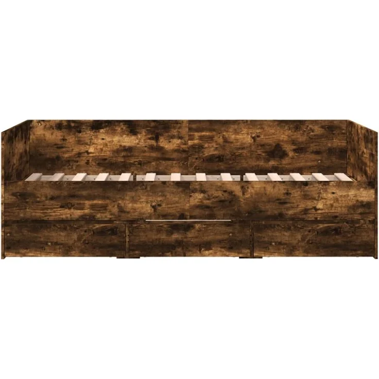 vidaXL Tagesbett mit Schubladen ohne Matratze Räuchereiche 90x190 cm 3280829 – Bild 3