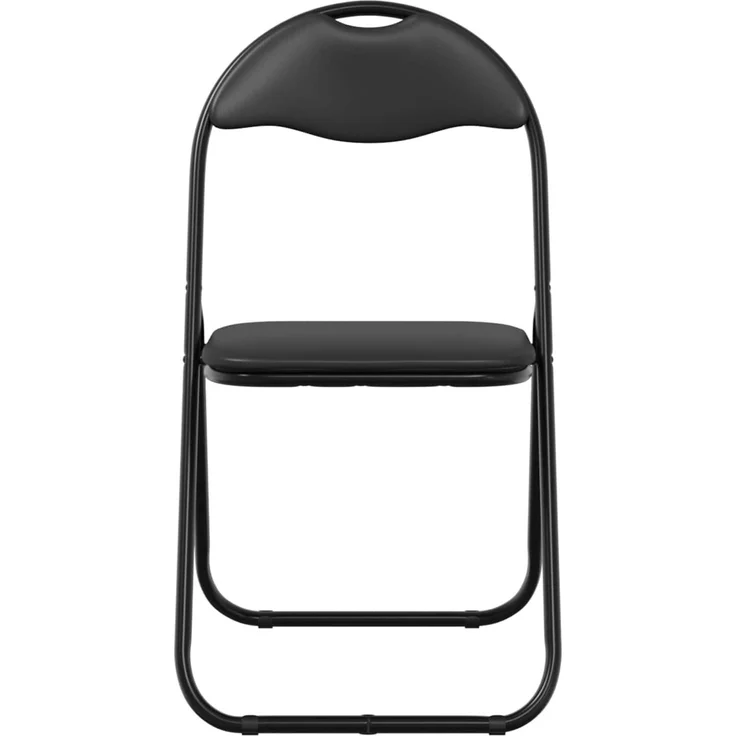 vidaXL Klappstuhl 2 pcs Schwarz 48 x 43,5 x 81 cm Kunstleder 42029048 – Bild 5