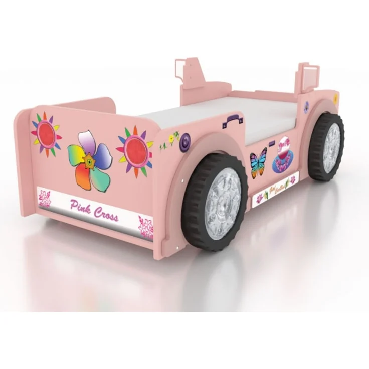 Autobett Jeep in Pink mit Lattenrost & Matratze – Bild 6