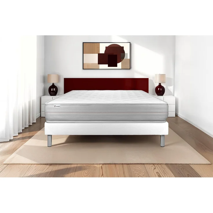 Matratzenset VITALMEMO 150 x 190 cm Bettrahmen Kit weiß – Bild 2