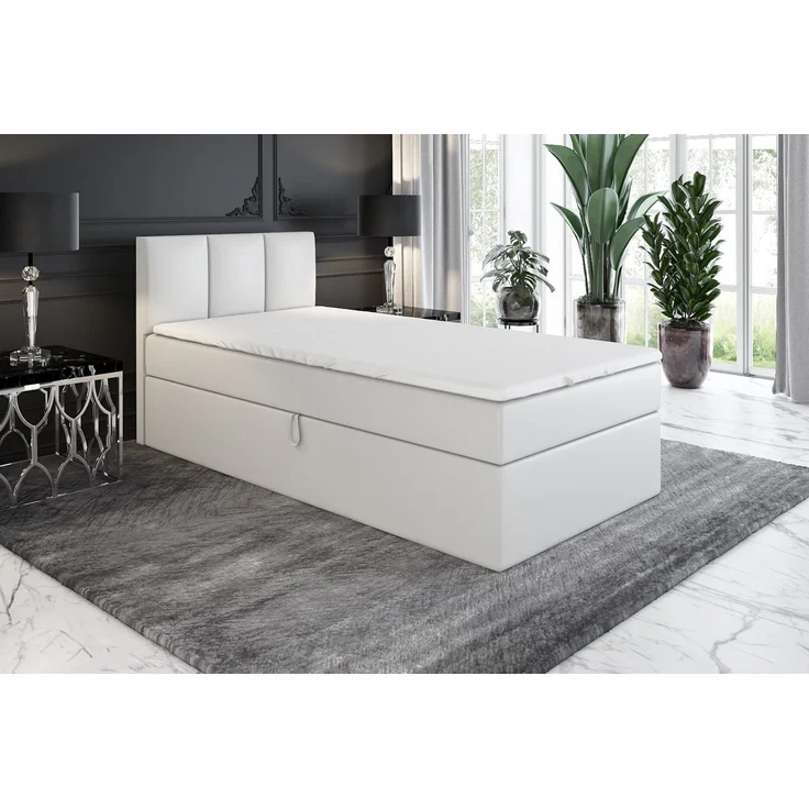 A&J MöbelLand Boxspringbett NASI mit Bettkästen, Bonell-Matratze und Topper – Bild 5
