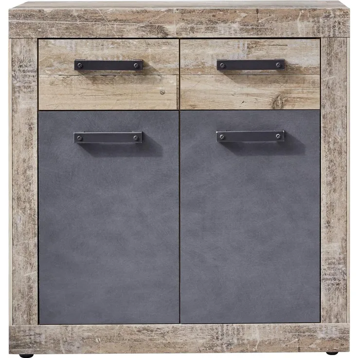 Sideboard Kommode Tailor | Matera grau / Shabby Old Used Wood | 83x86 cm