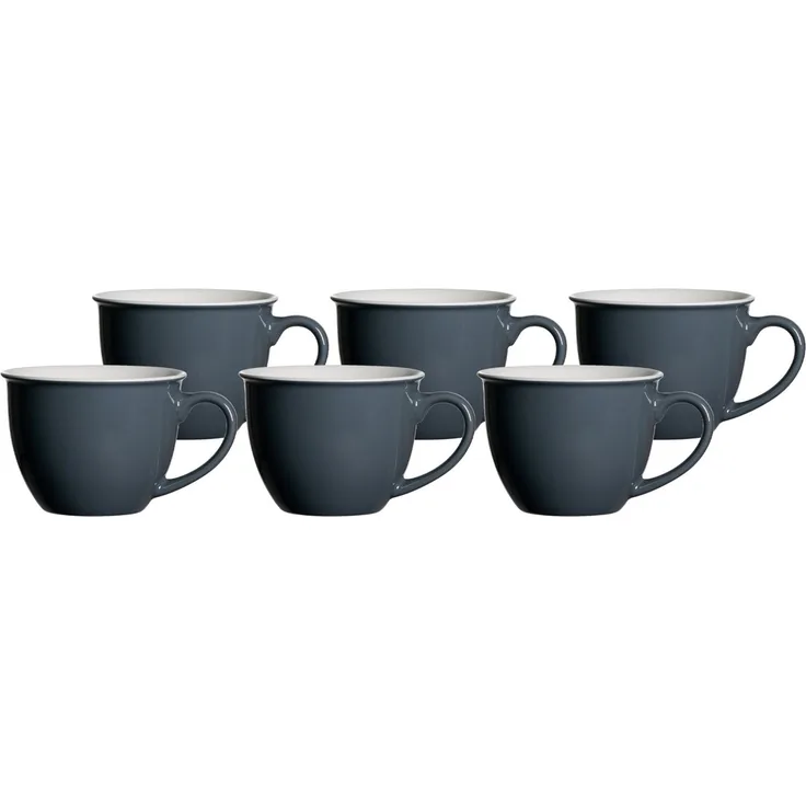 Ritzenhoff & Breker DOPPIO Milchkaffeetasse 350 ml anthrazit 6er Set