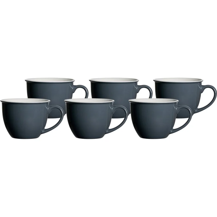 Ritzenhoff & Breker DOPPIO Milchkaffeetasse 350 ml anthrazit 6er Set – Bild 1