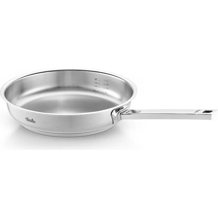 Fissler Bratpfanne Original-Profi Collection®, Edelstahl 18/10 (1-tlg), Kaltmetallgriffe,Mess-Skala (L),cookstar Allherdboden,Schüttrand