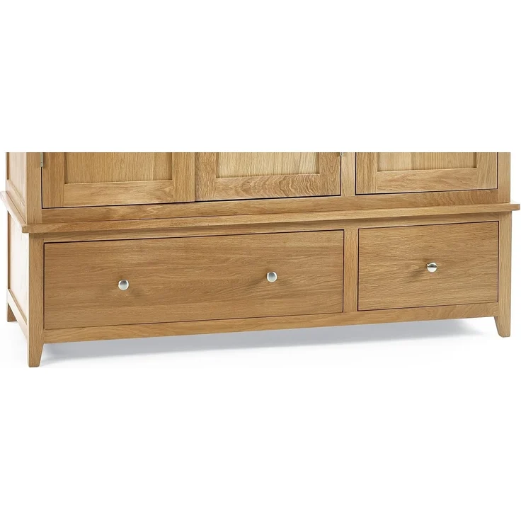 Julian Bowen Mallory 3-türiger Kleiderschrank, Eiche, 190 x 142 x 55 – Bild 5