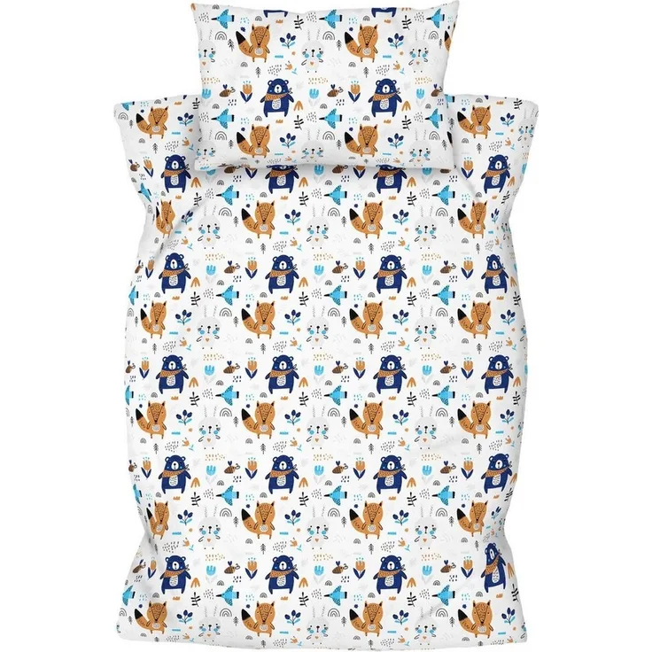Amilian Kinderbettwäsche 100x135 - Bettwäsche Kinder - Kopfkissenbezug 40x60 cm Babybettwäsche, 2 teilig, 100% Baumwolle, für Mädchen und Jungen