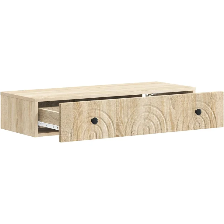 vidaXL Wandmontierter Beistelltisch Sonoma-Eiche 87,5 x 34,5 x 17 cm 898157 – Bild 4