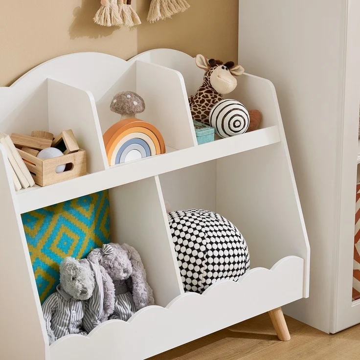 SoBuy KMB100-W Kinderregal, MDF, Melamin, Weiß, 62 x 71 x 30 cm – Bild 10