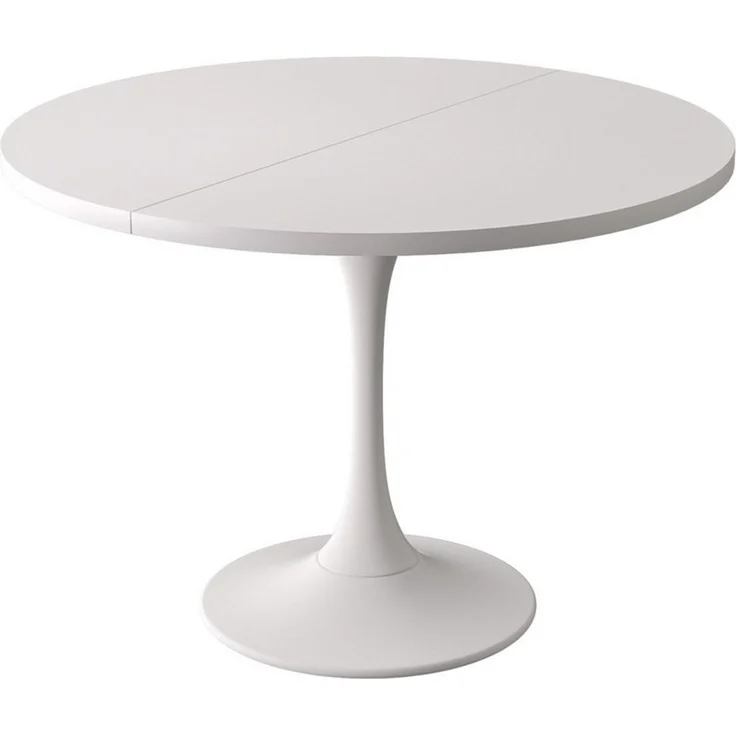 PEALOV Esstisch Ausziehbarer Küchentisch 100–130 × 80 cm für 4–6 Personen (1-St), Platzsparender Wohnzimmertisch mit Teleskopschiene und Metallbeinen – Bild 3
