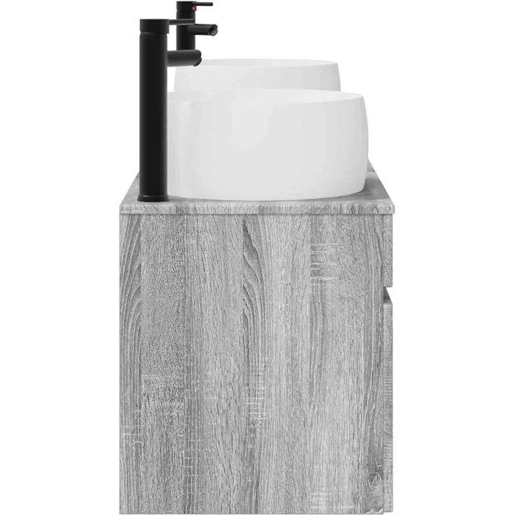 vidaXL Badezimmerschrank-Set 3 stk. Grau Sonoma 157 x 44,5 x 80 cm 3405773 – Bild 6