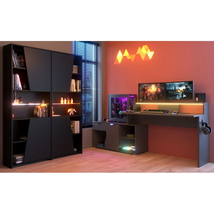 Parisot Work Gaming Set in schwarz und grau mit LED – Bild 1
